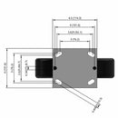 8 inch Heavy Duty Rigid Caster, USA Made Phenolic Wheel, 2 inch wide