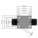 8 inch Heavy Duty Rigid Caster, USA Polypropylene Wheel, 2 inch wide