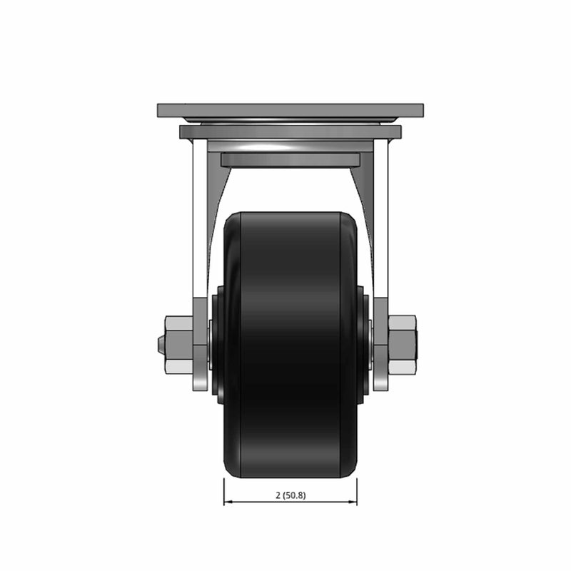 4 inch Heavy Duty USA Phenolic Wheel Caster, 2 inch wide