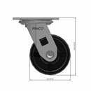 4 inch Heavy Duty USA Polypropylene Wheel Caster, 2 inch wide