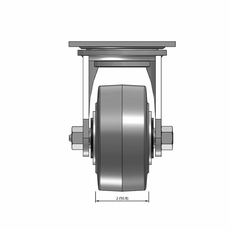 4 inch Heavy Duty USA TPR Rubber Wheel Caster, 2 inch wide