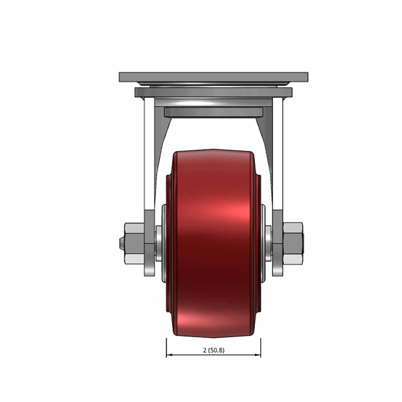 4 inch Heavy Duty USA Polyurethane Wheel Caster, 2 inch wide