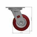 4 inch Heavy Duty USA Polyurethane Wheel Caster, 2 inch wide