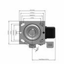 5 inch Heavy Duty USA Phenolic Wheel Brake Caster, 2 inch wide