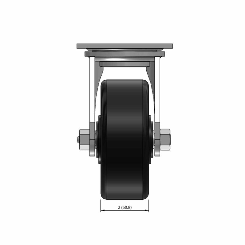 5 inch Heavy Duty USA Phenolic Wheel Caster, 2 inch wide