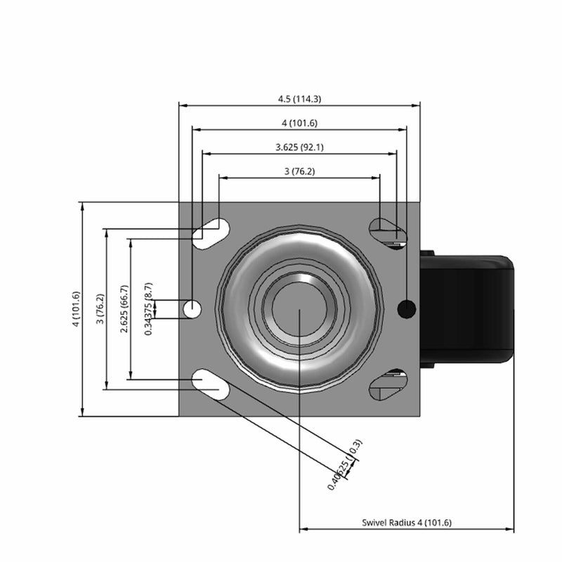5 inch Heavy Duty USA Phenolic Wheel Caster, 2 inch wide