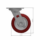 5 inch Heavy Duty USA Polyurethane Wheel Caster, 2 inch wide