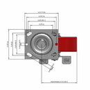 6 inch Heavy Duty Polyurethane Wheel Caster with Brake, High Capacity