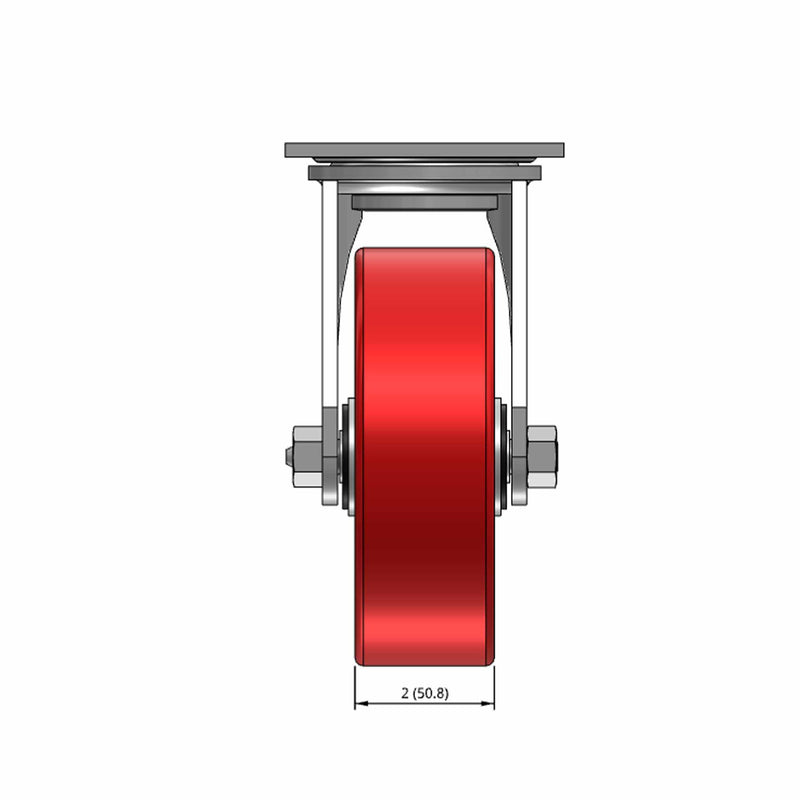 6 inch Heavy Duty Polyurethane-on-Iron Wheel Caster, High Capacity