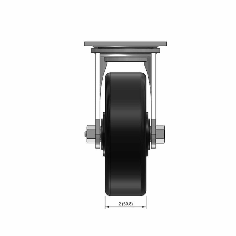 6 inch Heavy Duty USA Phenolic Wheel Caster, 2 inch wide