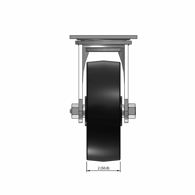 6 inch Heavy Duty USA Polypropylene Wheel Caster, 2 inch wide