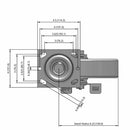 8 inch Heavy Duty Brake Caster with Durable Metal Wheel, 2 inch wide