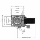 8 inch Heavy Duty USA Phenolic Wheel Brake Caster, 2 inch wide