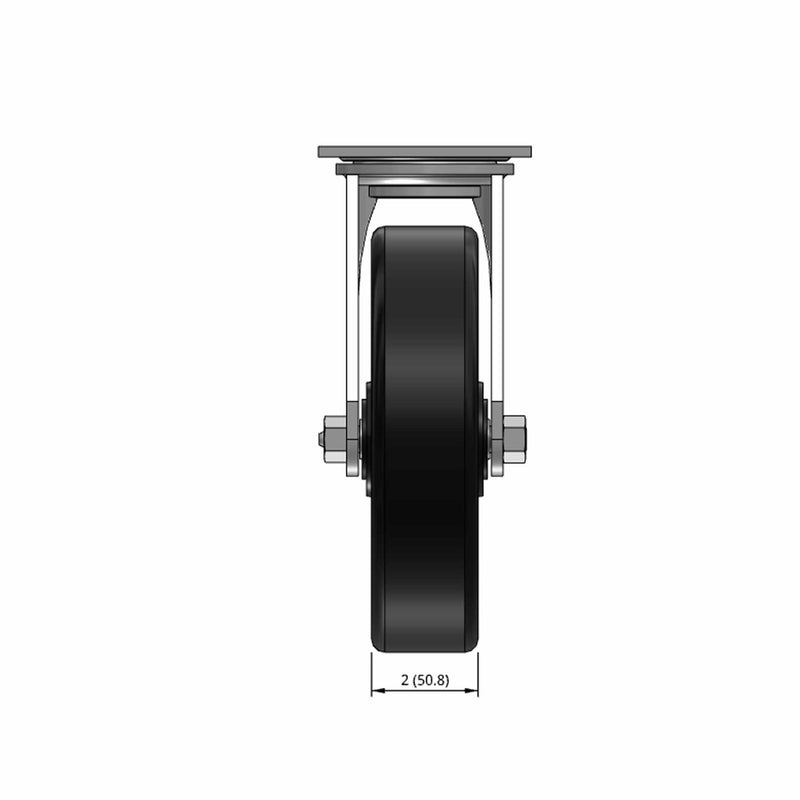 8 inch Heavy Duty USA Phenolic Wheel Caster, 2 inch wide