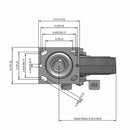 8 inch Heavy Duty USA TPR Rubber Wheel Brake Caster, 2 inch wide