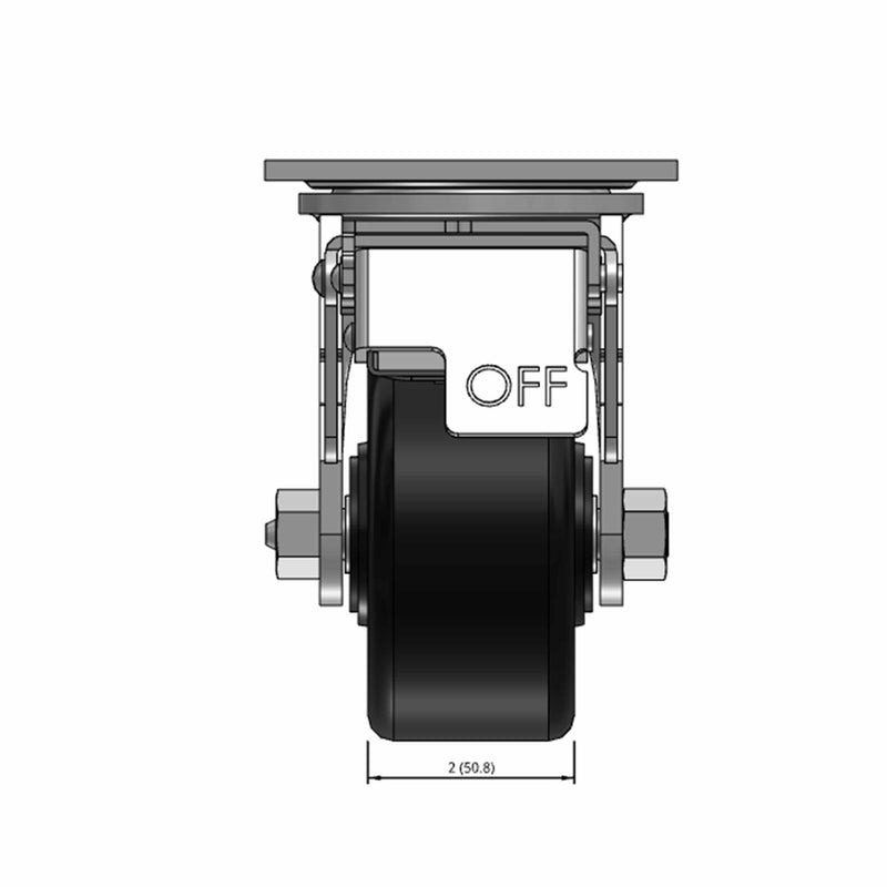 4"x2" Phenolic Wheel Total Lock Brake Swivel Caster