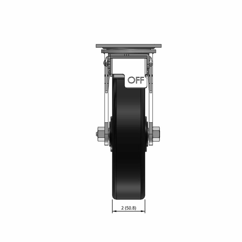 8"x2" Phenolic Wheel Total Lock Brake Swivel Caster