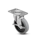 5 inch Wheel Brake Caster Replacement for Rubbermaid Carts, USA Made