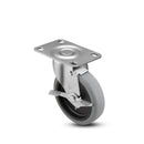 4"x1" TPR Wheel Side Locking Plate Mount Caster USA-Made