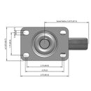 4"x1" TPR Wheel Swivel Plate Mount Caster USA-Made