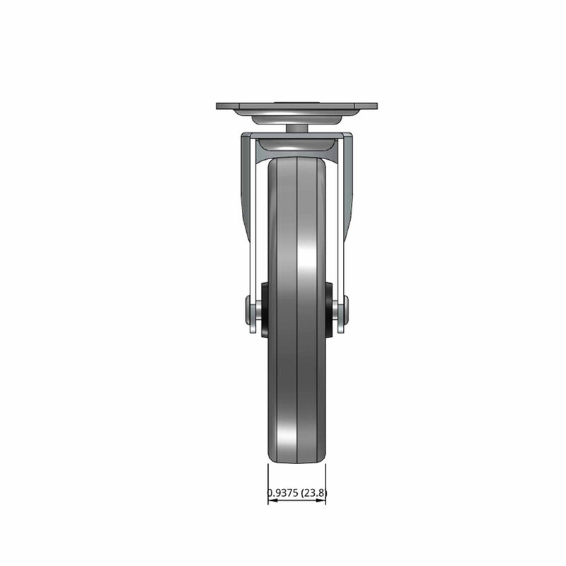5 inch Wheel Swivel Caster Replacement for Rubbermaid Carts, USA Made