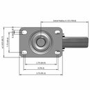 5 inch Wheel Swivel Caster Replacement for Rubbermaid Carts, USA Made