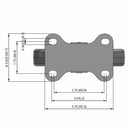 5 inch Wheel Rigid Caster Replacement for Rubbermaid Carts, USA Made