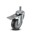4"x1.25" TPU BB Wheel 1/2"x1.5" Threaded Stem Total Lock Caster