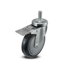 5"x1.25" TPU BB Wheel 1/2"x1.5" Threaded Stem Total Lock Caster