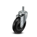 5"x1.25" Polyolefin Wheel 1/2"x1.5" Threaded Stem Swivel Caster