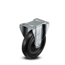 5 inch Rigid Caster with 1.25 inch wide Black Polyolefin Wheel