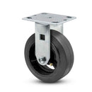 8 inch Heavy Duty Rigid Caster with Rubber-on-Iron Wheel, 2 inch wide