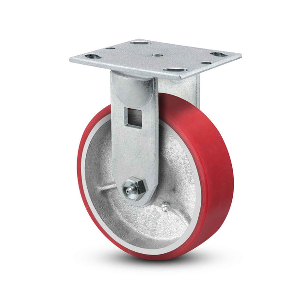 6 inch Heavy Duty Polyurethane Wheel Rigid Caster, High Capacity